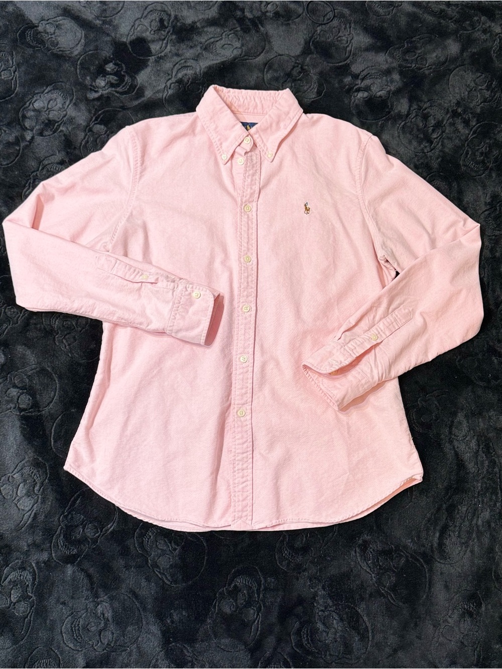 Polo Ralph Lauren L Pink Oxford Shirt Custom Fit Pony Preppy Ivy League